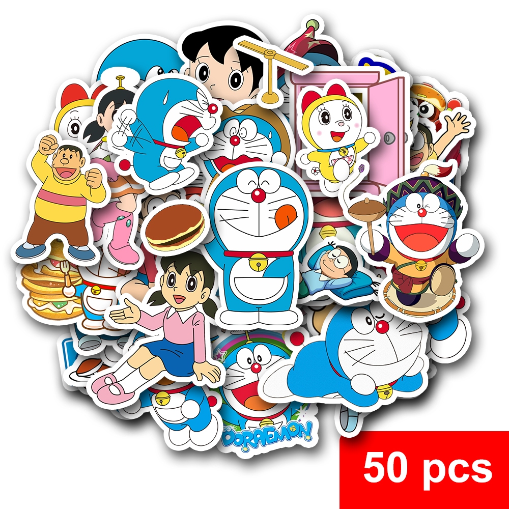 

stiker doraemon I stiker pack nobita shizuka suneo dan giant I sitker anti air