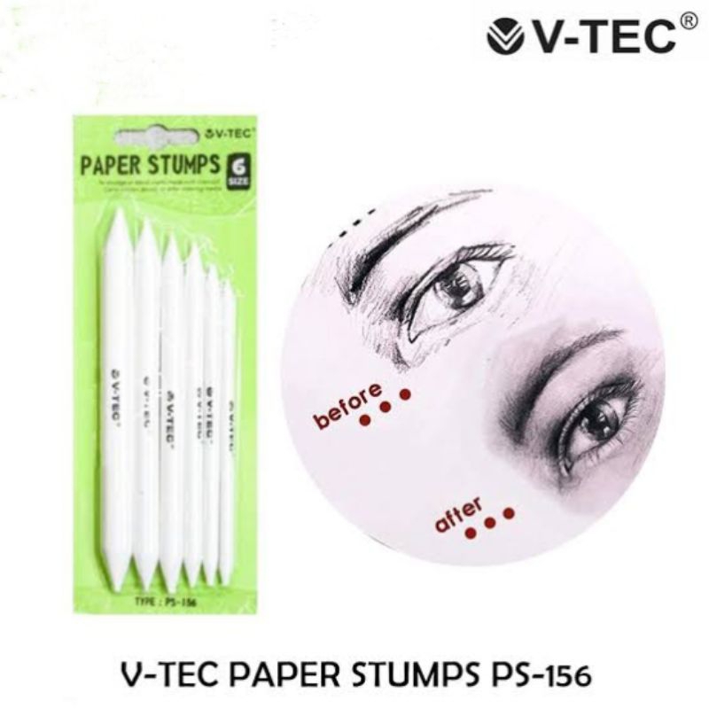 

VTEC PS156 PAPER STUMPS STOMP DUSEL BLENDING PENCIL SET PENSIL PENGHALUS ARSIRAN