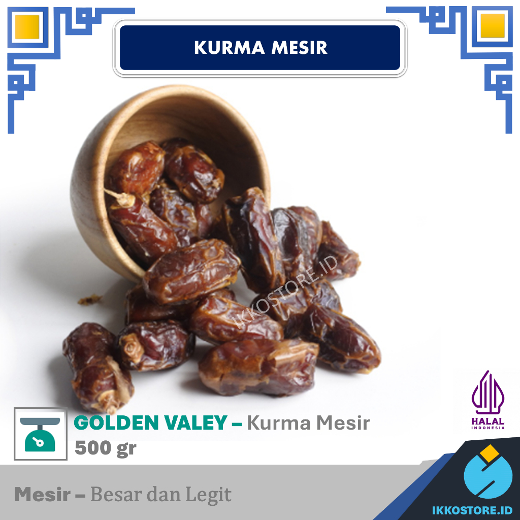 

KURMA MESIR JUMBO 500 GR /GOLDEN VALLEY [KEMASAN THINWALL]