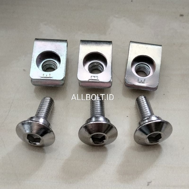 (paket 3set) Baut 10 spakbor / hungger Vario + klip M6