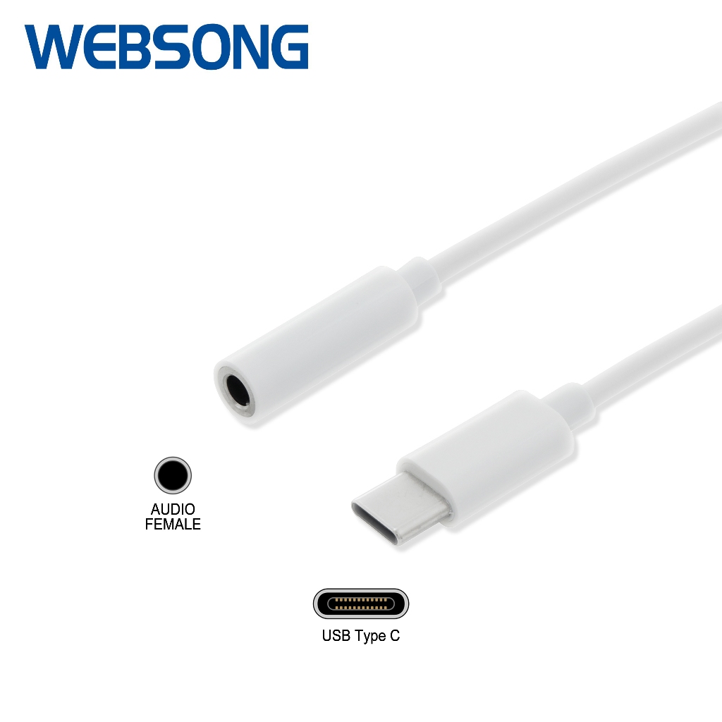 Kabel USB Type C Male to Audio AUX 3.5mm Female  WEBSONG