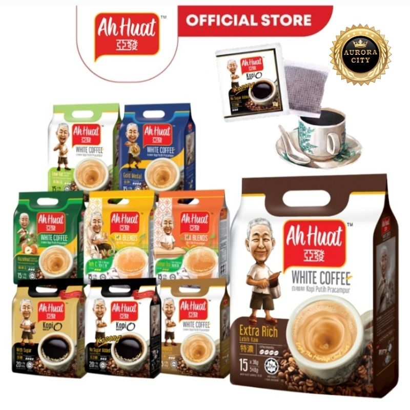 

Kopi Ah Huat White Coffee Extra Rich Gold Medal Produk Malaysia Original