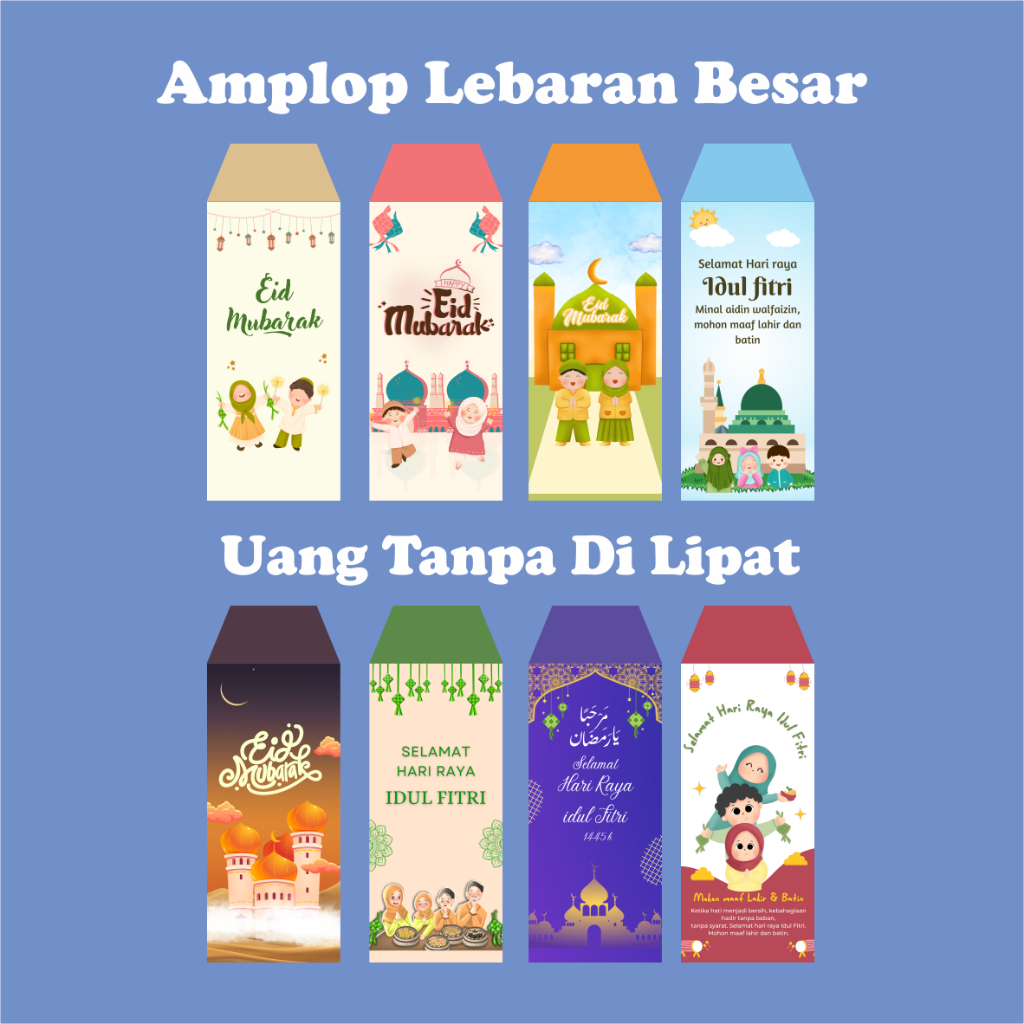 

AMPLOP/ANGPAU LEBARAN UANG TANPA DILIPAT