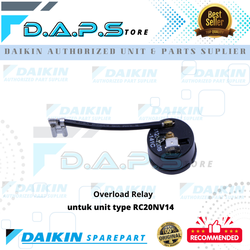 Relay Kompresor - overlud - Over Load Relay AC DAIKIN Thailand 3/4 PK RC20NV14