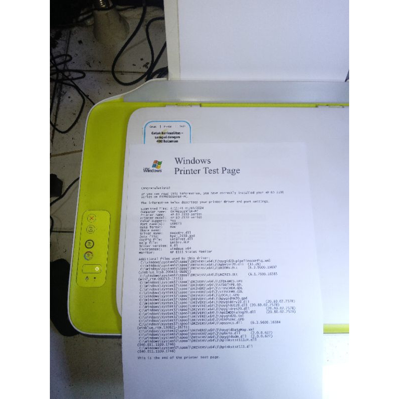 printer hp deskjet ink advantage 2135 normal siap pakai