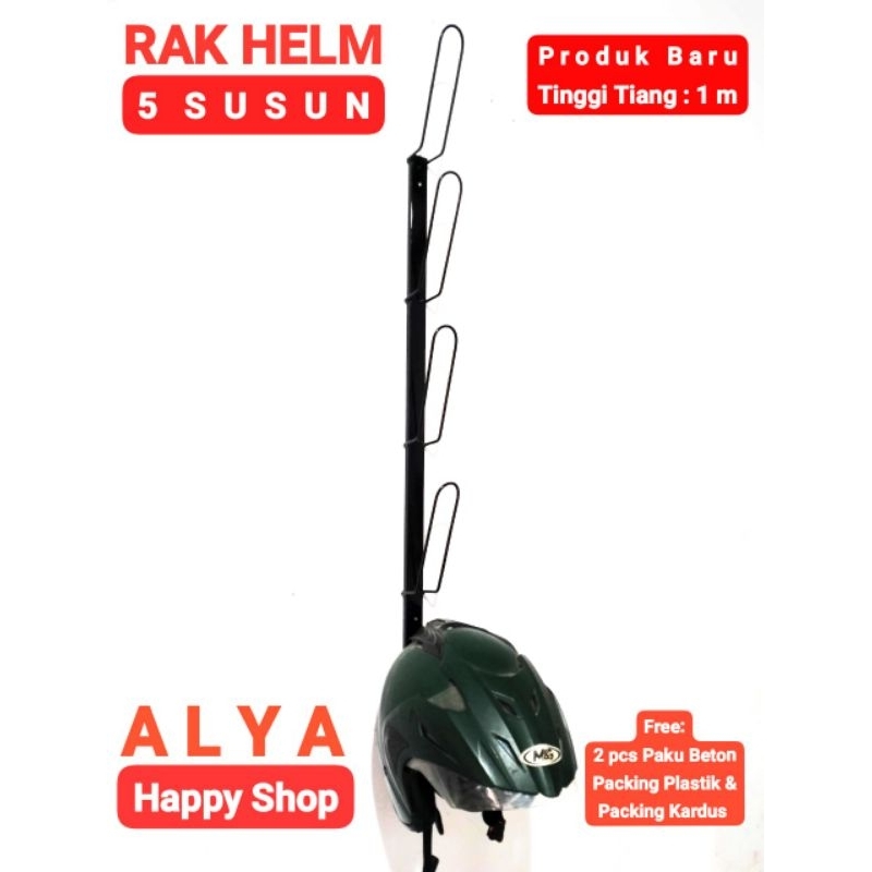 Rak Helm susun 5 / Gantungan Helm susun 5/ Tempat Helm susun