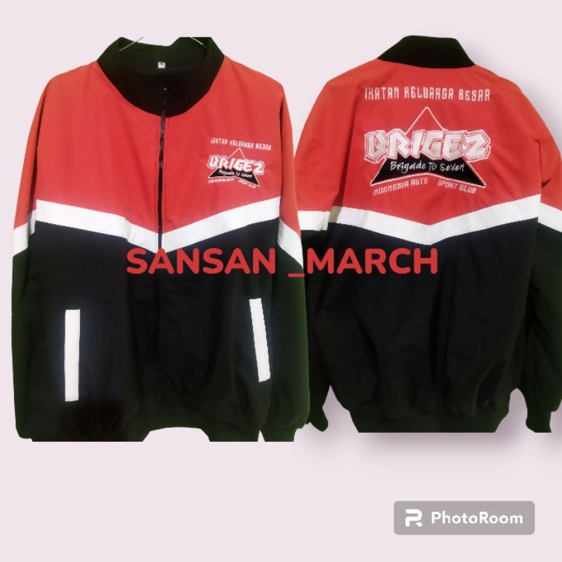 JAKET BRIGEZ MERAH PUTIH HITAM