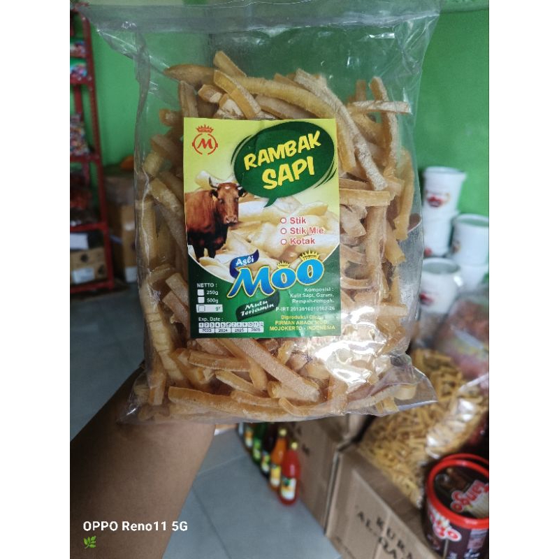 KRECEK RAMBAK SAPI, KRUPUK RAMBAK MENTAH, KERUPUK KULIT SAPI 500grm