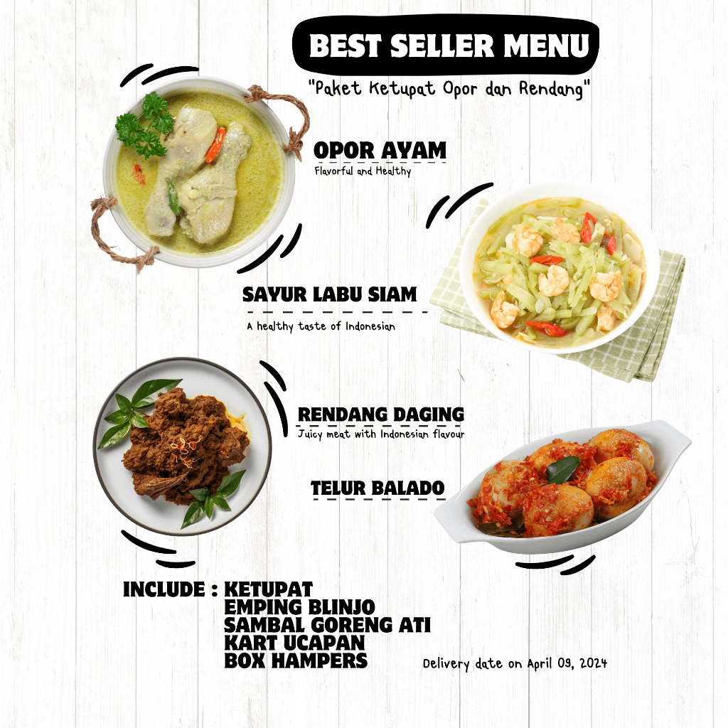 

Hampers Lebaran / Parsel Lebaran Open House 10-12pax Ketupat Sayur Opor Ayam Rendang Pengiriman H-1
