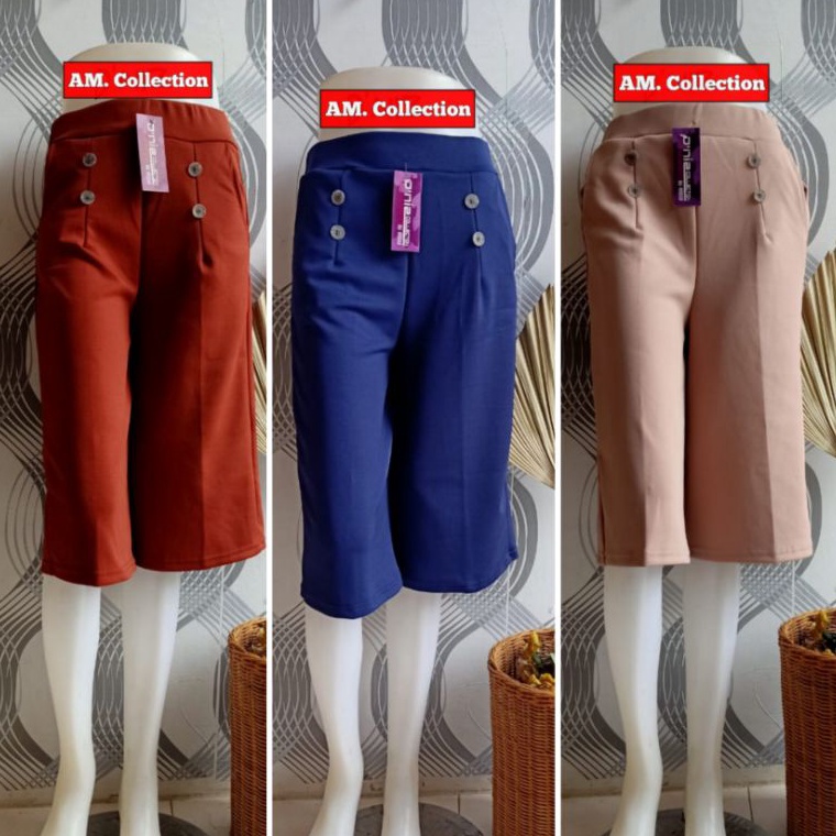 ART N62U 1 REALPICT KULOT PENDEK BASIC SCUBA PREMIUM CELANA KULOT WANITA TERBARU 221 CELANA PENDEK W