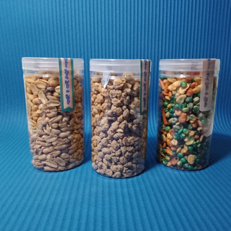 Kacang Bawang Toples / Kacang Campur / Kacang Atom / Kacang Medan Toples - 1000ml