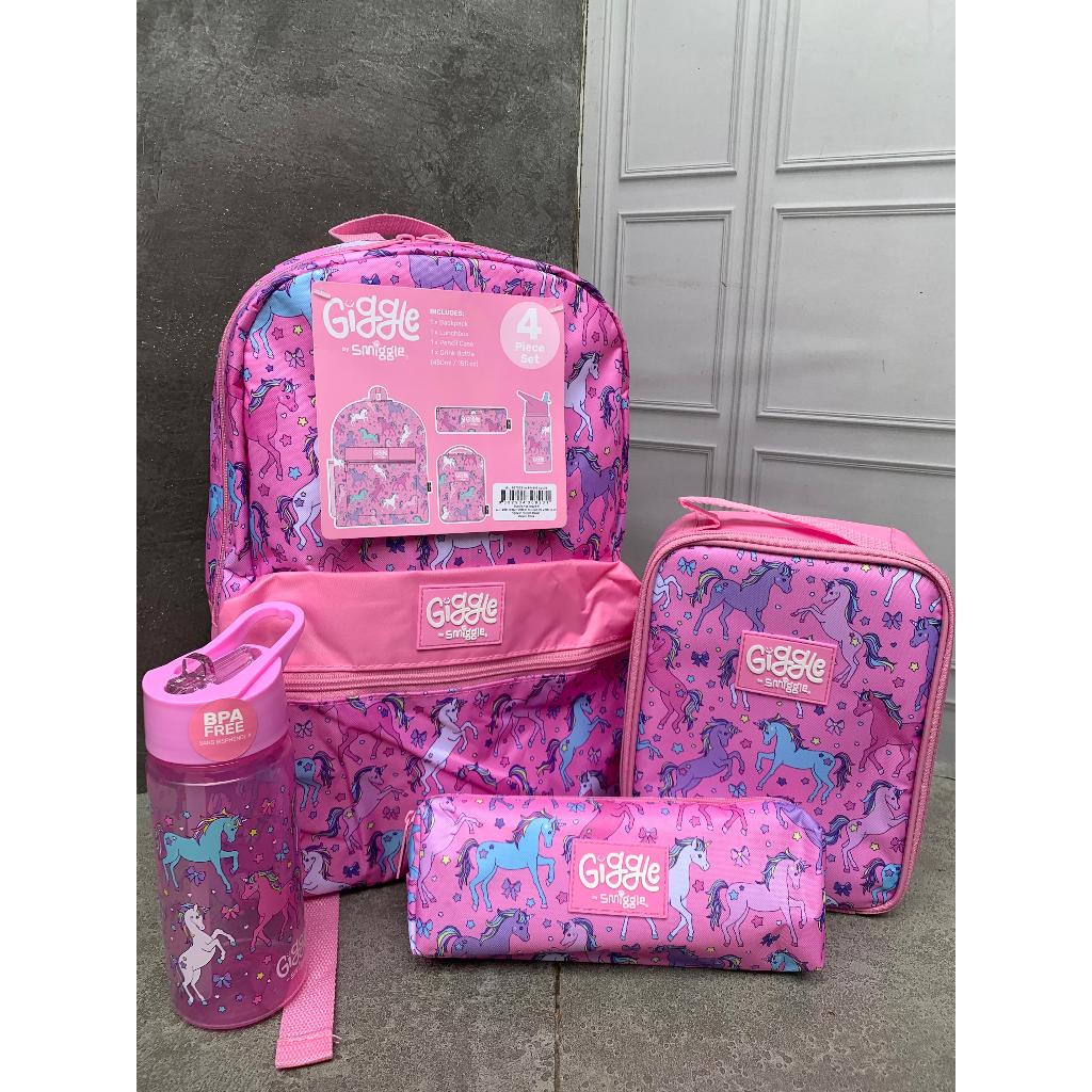 SMIGGLE GIGGLE IV SET BACKPACK UNICORN PINK - SET TAS RANSEL SMIGGLE