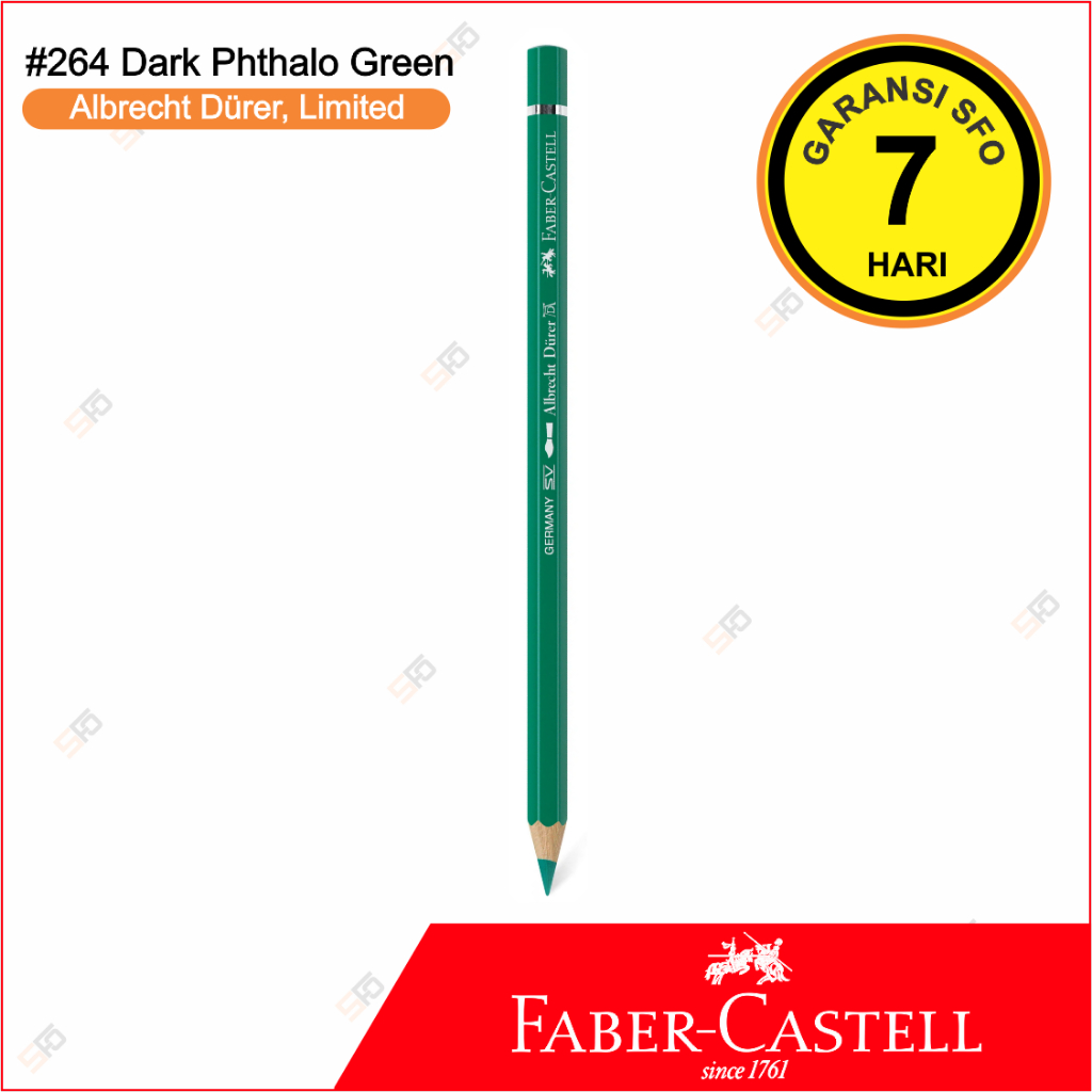 

LE Albrecht Durer Faber Castell Satuan - 264 Dark Phthalo Green - Watercolor Pencil - Limited Edition