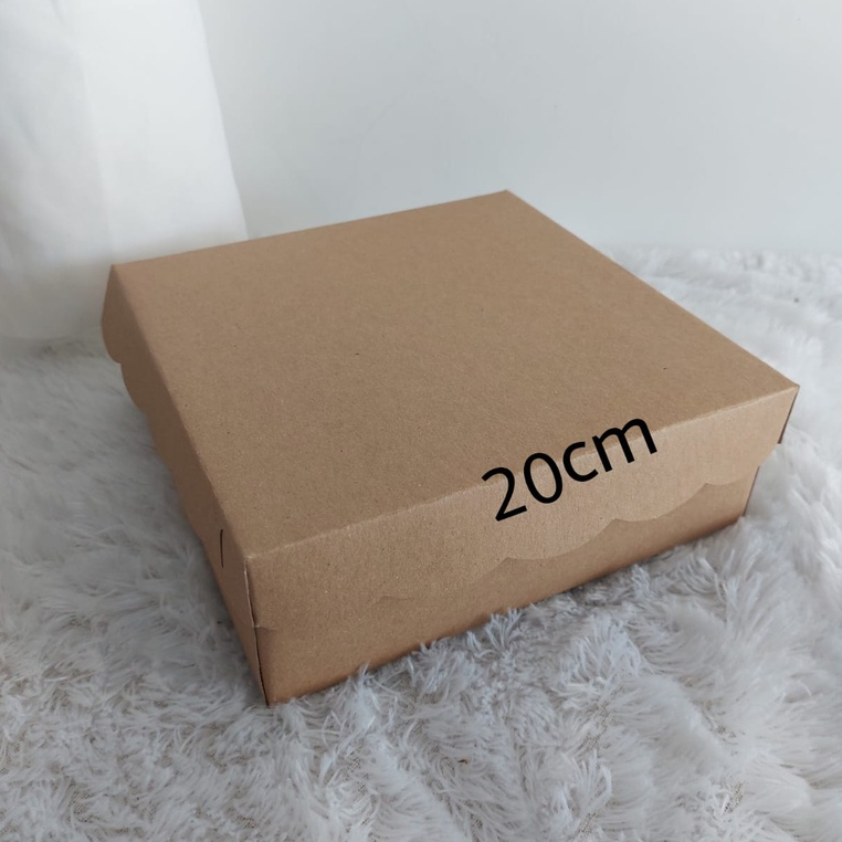 DUS NASI COKLAT CRAFT R10K UK 20X20X7 / DUS NASI TEBAL 350 GSM /KARDUS NASI COKLAT