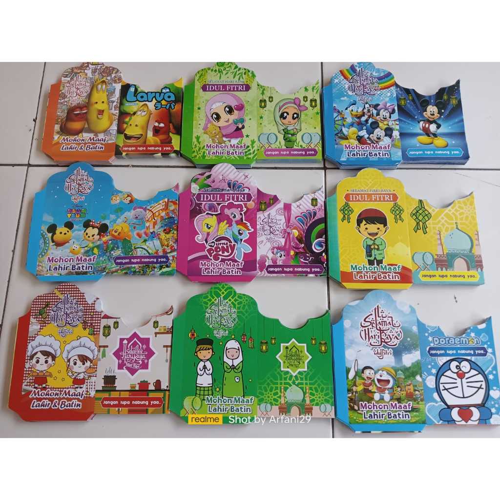 

Amplop lebaran sudah di lem 1pack (isi 10)