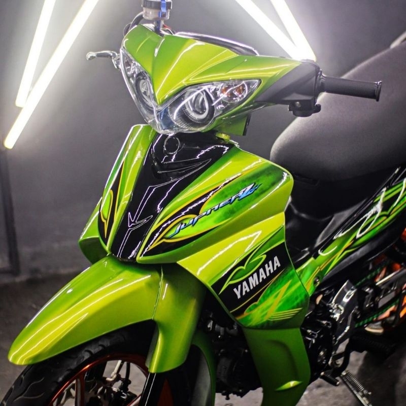 Striping lis sticker standar ORI yamaha jupiter z 2008 2009 hijau hitam stiker jupiter z burhan hija