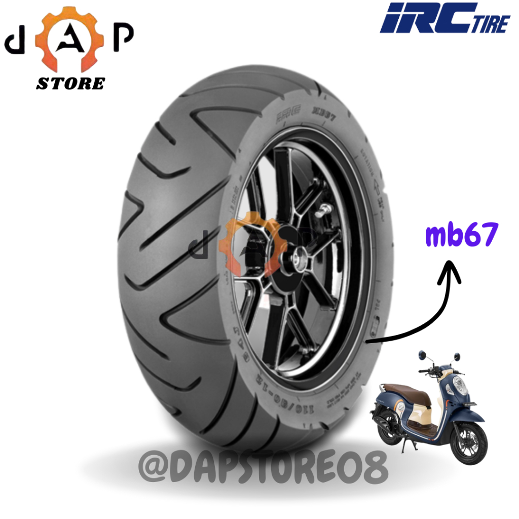BAN BELAKANG SCOOPY RING 12 // IRC MB67 110/90-12 TUBELESS // BAN MOTOR SCOOPY, FREEGO