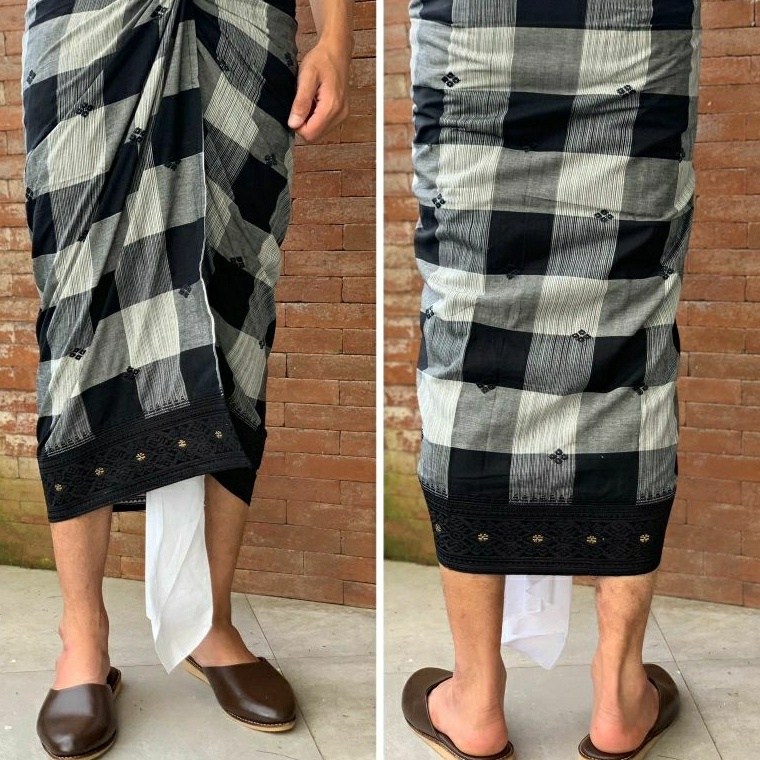 ART S18J 2 SAPUT ENDEK BORDIR POLENG  PAKIAN ADAT BALI