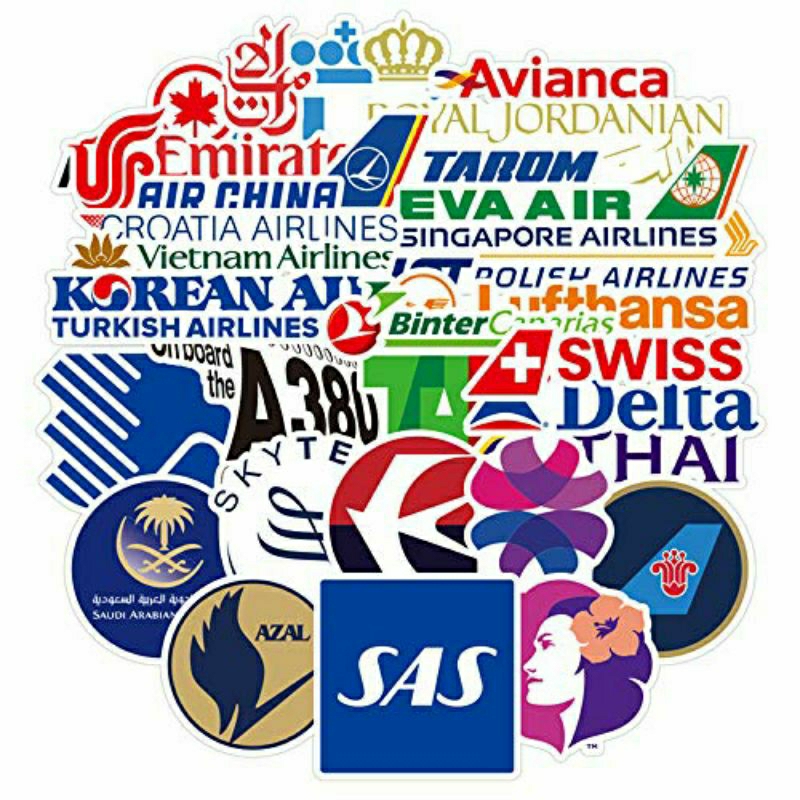 

Stiker Cutting AIRLINES LOGO Vinyl Stiker Tumbler Laptop | Stiker Koper Helm
