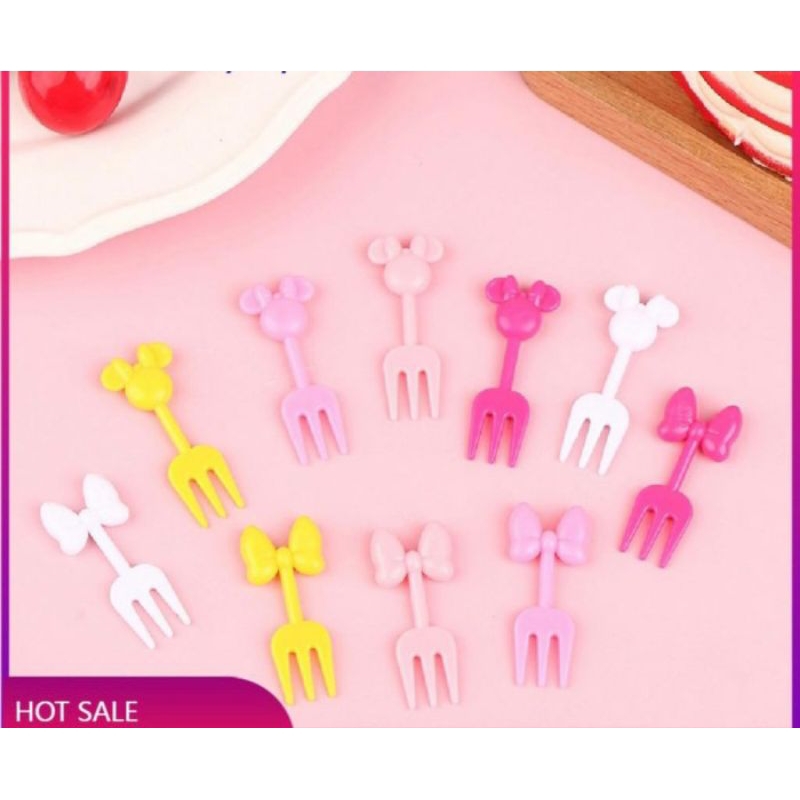 Food pick Minnie Mouse/fruit pick/tusukan buah/bekal anak