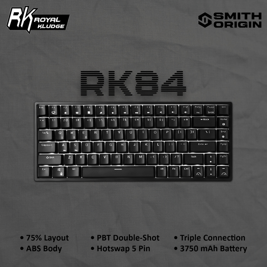 Royal Kludge RK84 75% 3 Mode Wireless Mechanical Keyboard