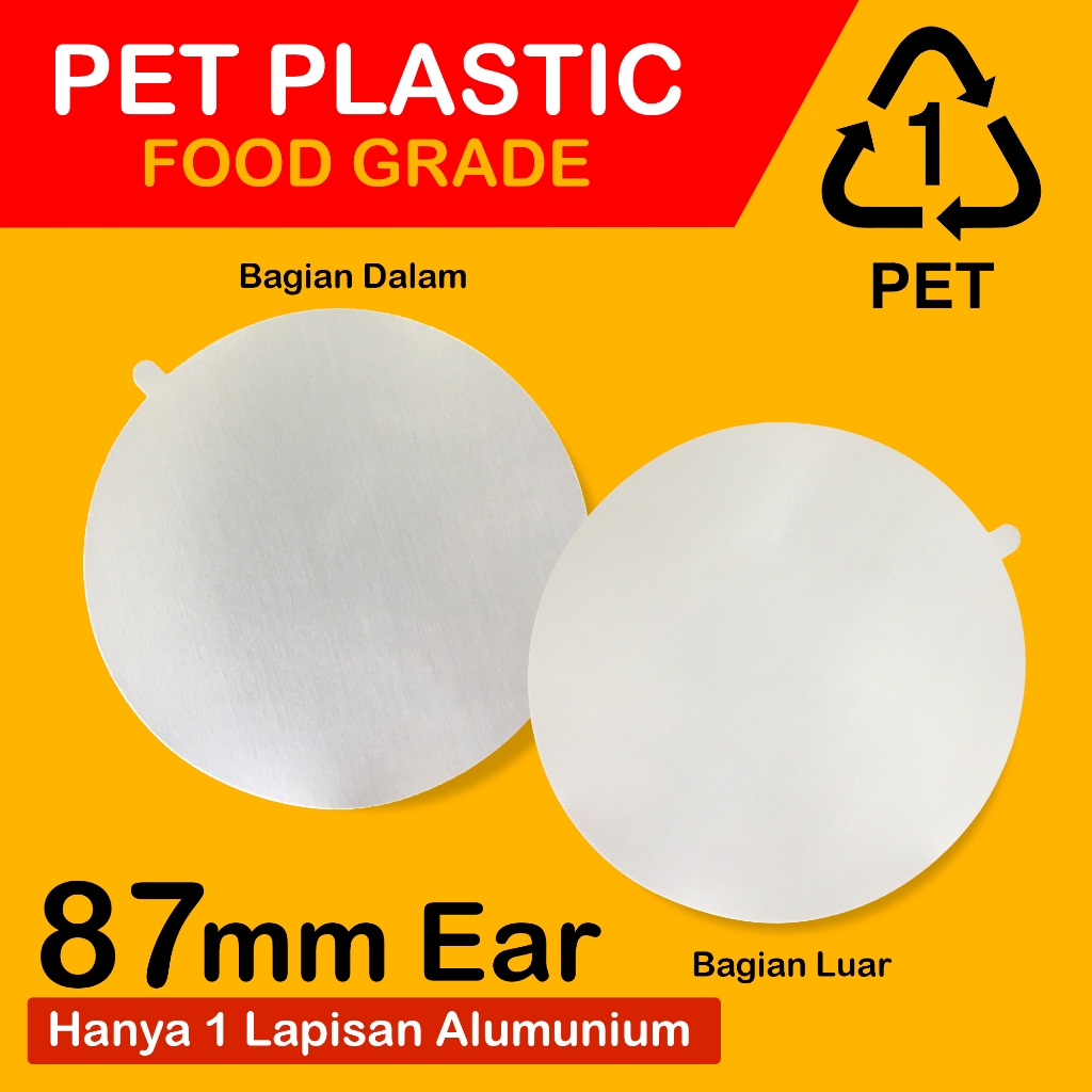 Segel Toples / Seal Aluminium Induksi PET 8,7 cm Food Grade Image 7