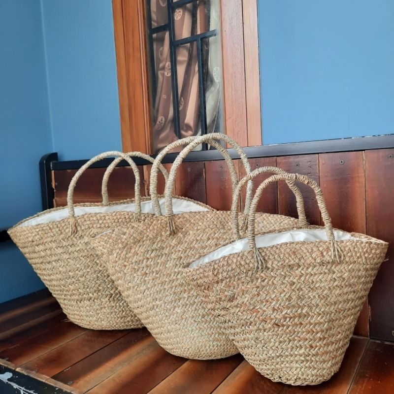 Tas bakul mendong serut tas anyaman mendong