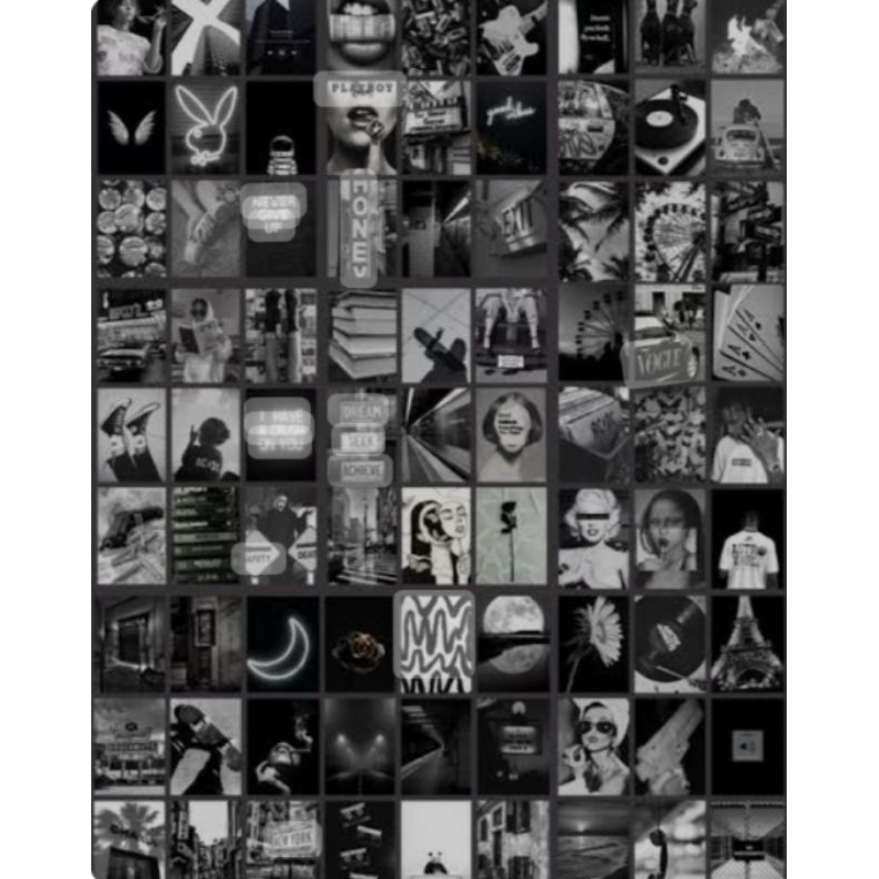 Stiker dinding aesthetic| Hitam putih|termurah