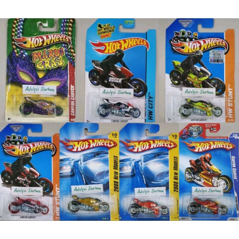 hotwheels hot wheels canyon carver edisi mardi grass motor 2008 new models akta dream garage battle 