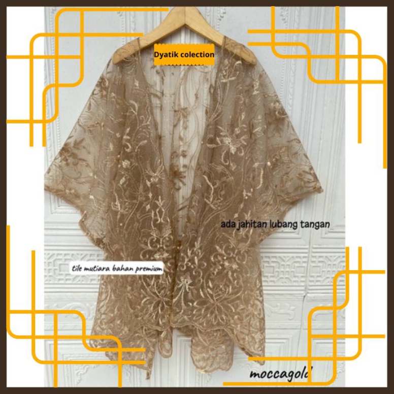 ART G12P Atasan Kebaya Cardigan Tile Outer Tile Brukat Cardigan Kebaya Brukat Kardigan Atasan Pesta 