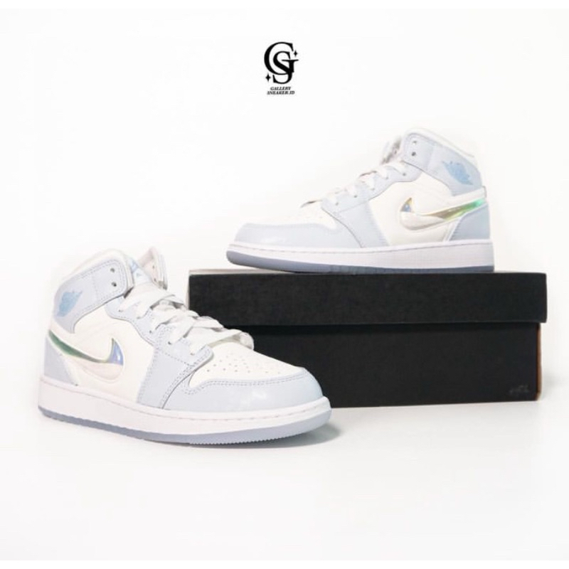 Air Jordan 1 Mid SE Glitter Swoosh (GS) Original