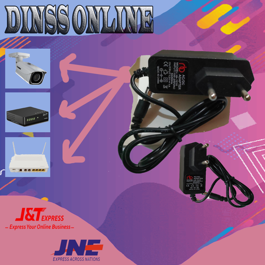 Adaptor 12volt 1A AC/DC Original Baru