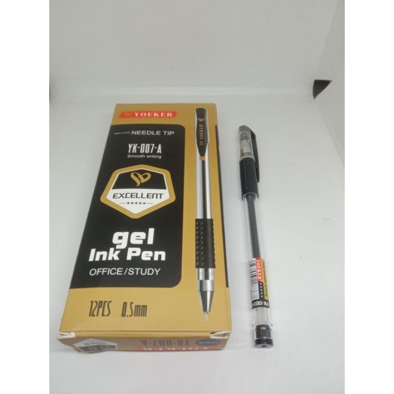 

pen gel youker tinta hitam harga 1 lusin