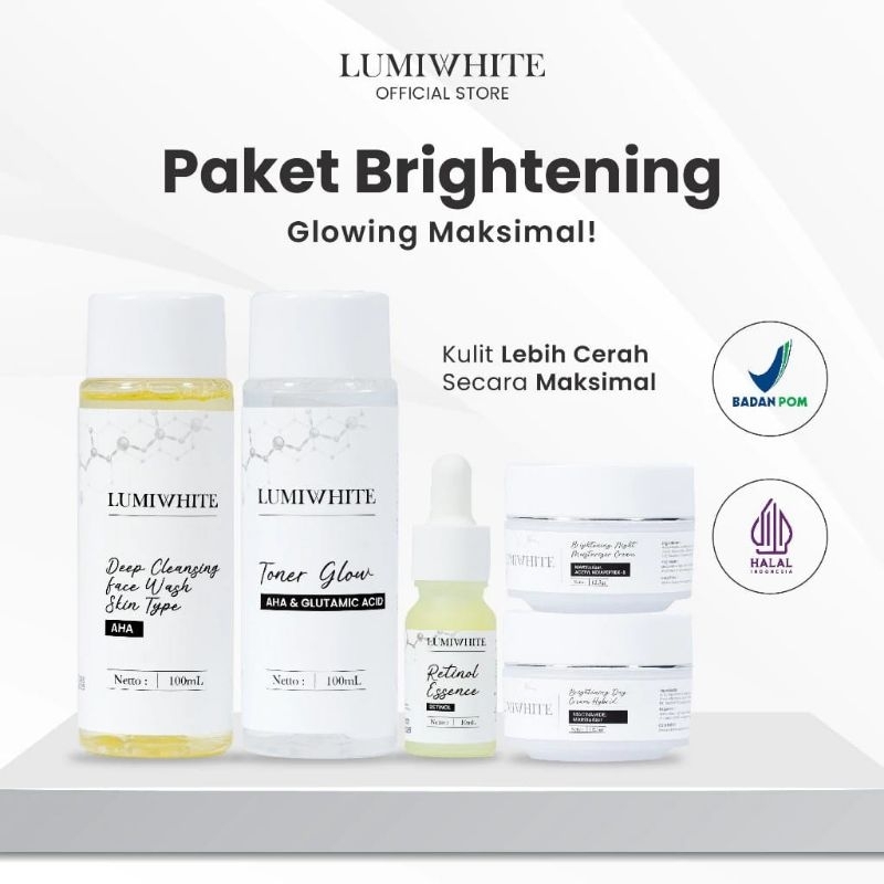 LUMIWHITE PAKET SKINCARE BPOM PEMUTIH WAJAH AMAN TERLARIS
