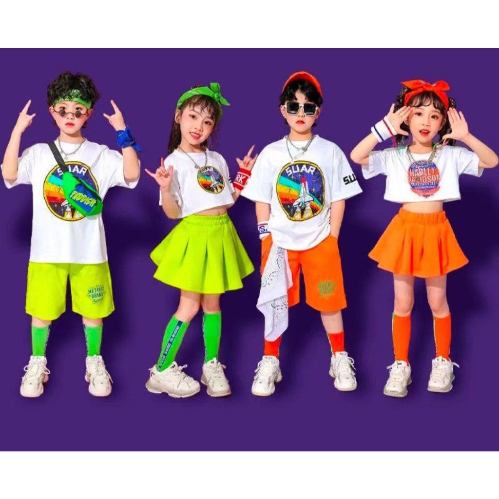 [JEWELS KIDS] SUAR PLEATED HIPHOP SET/SETELAN BAJU DANCE COUPLE ANAK IMPORT/SETELAN BAJU DANCE LAKI 