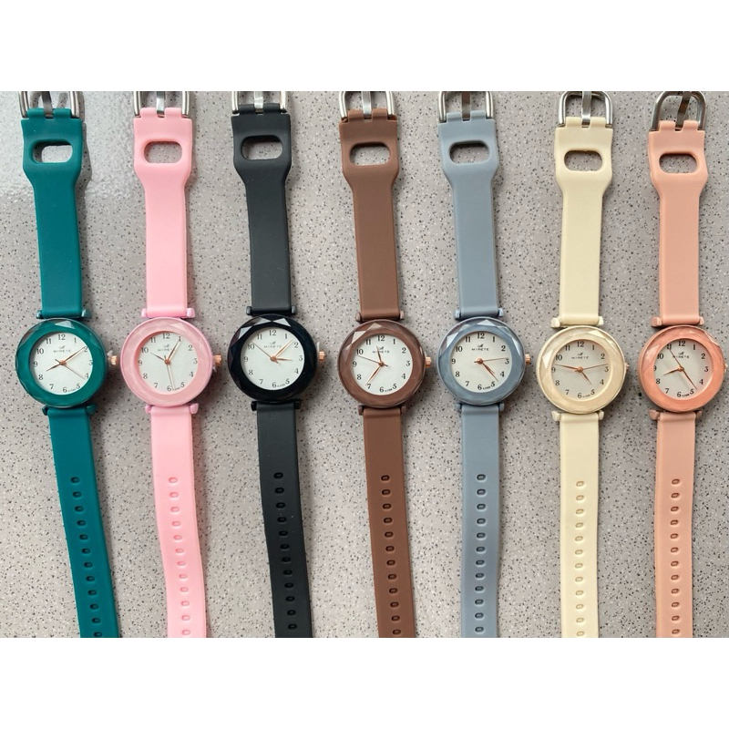 JAM TANGAN FASHION WANITA MIRATE RUBBER JAM TANGAN KARET WANITA