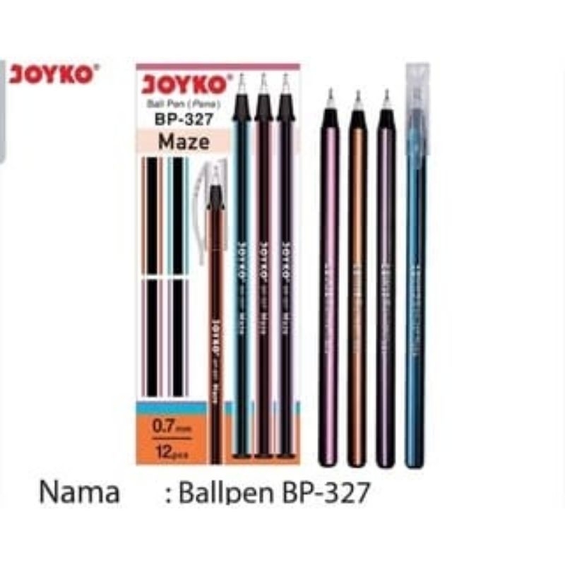 Pulpen ulir Joyko |  Pulpen Joyko Maze 0.7mm BP-327 Grosir (1 Lusin)