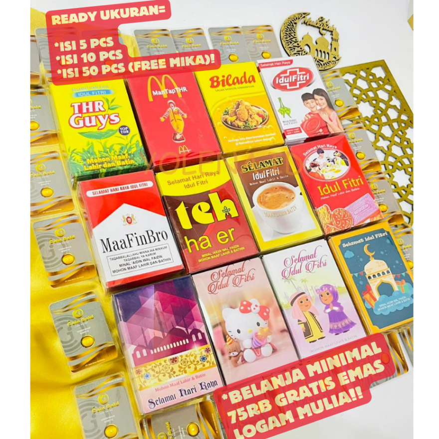 

GRATIS EMAS AMPLOP ANGPAO IMPORT LEBARAN IDUL FITRI 7 X 10 CM ISI 50 PCS
