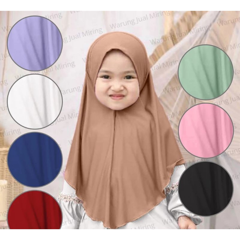 Kerudung Anak Perempuan Jilbab Instan Anak 1 - 12 Tahun Hijab Pet Kerudung Model Terbaru Kekinian 20