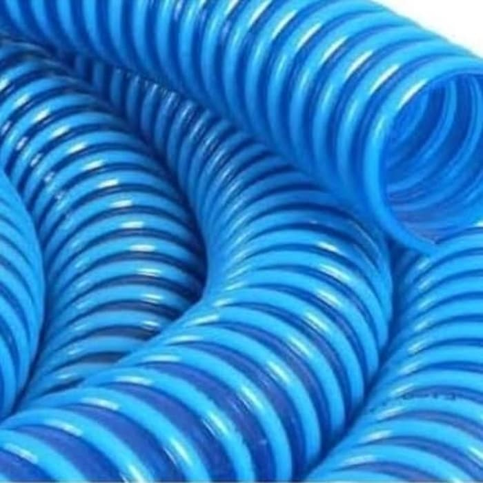 

Selang Spiral 3" Selang Sedot Hisap Pompa Alkon Sawah PVC Biru Irigasi