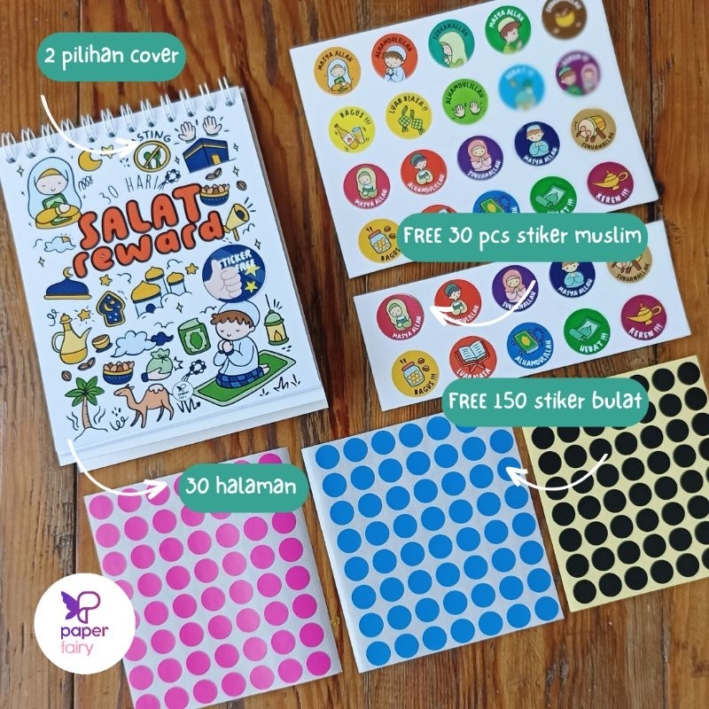 

Reward chart anak/ SALAT REWARD ANAK /IBADAH TRACKER/ Stiker reward