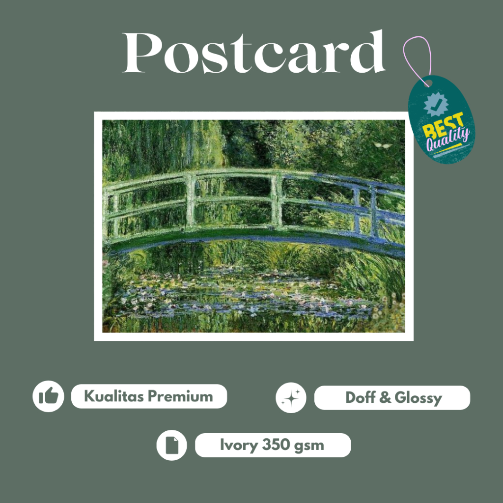 

Postcard Kartu Pos Ilustrasi Aesthetic Seniman Claude Monett