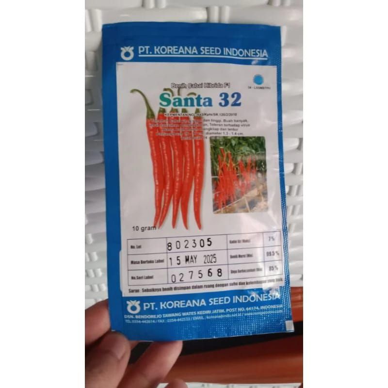 Benih bibit Cabe Hibrida SANTA 32 F1 10 gram original