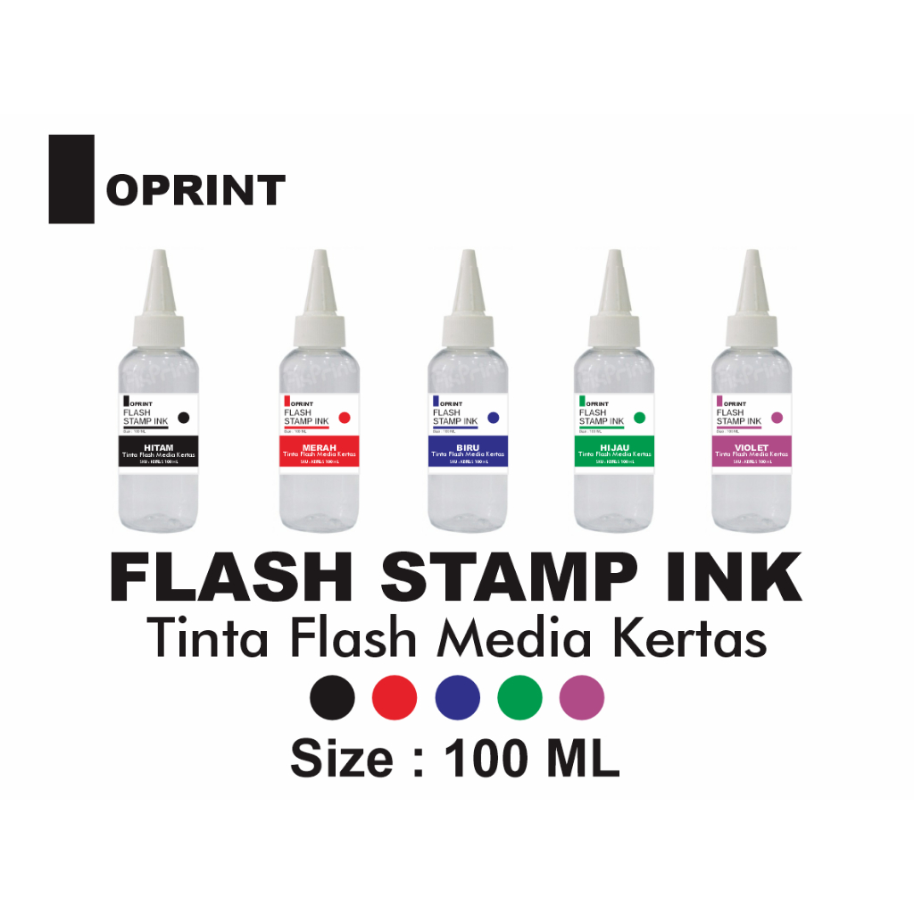 

Tinta Stempel Flash Media KERTAS Size 100 ml