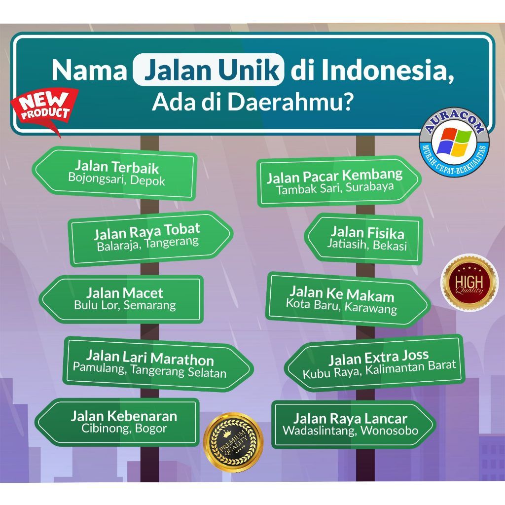 

Plang NAMA JALAN_Melayani Custom