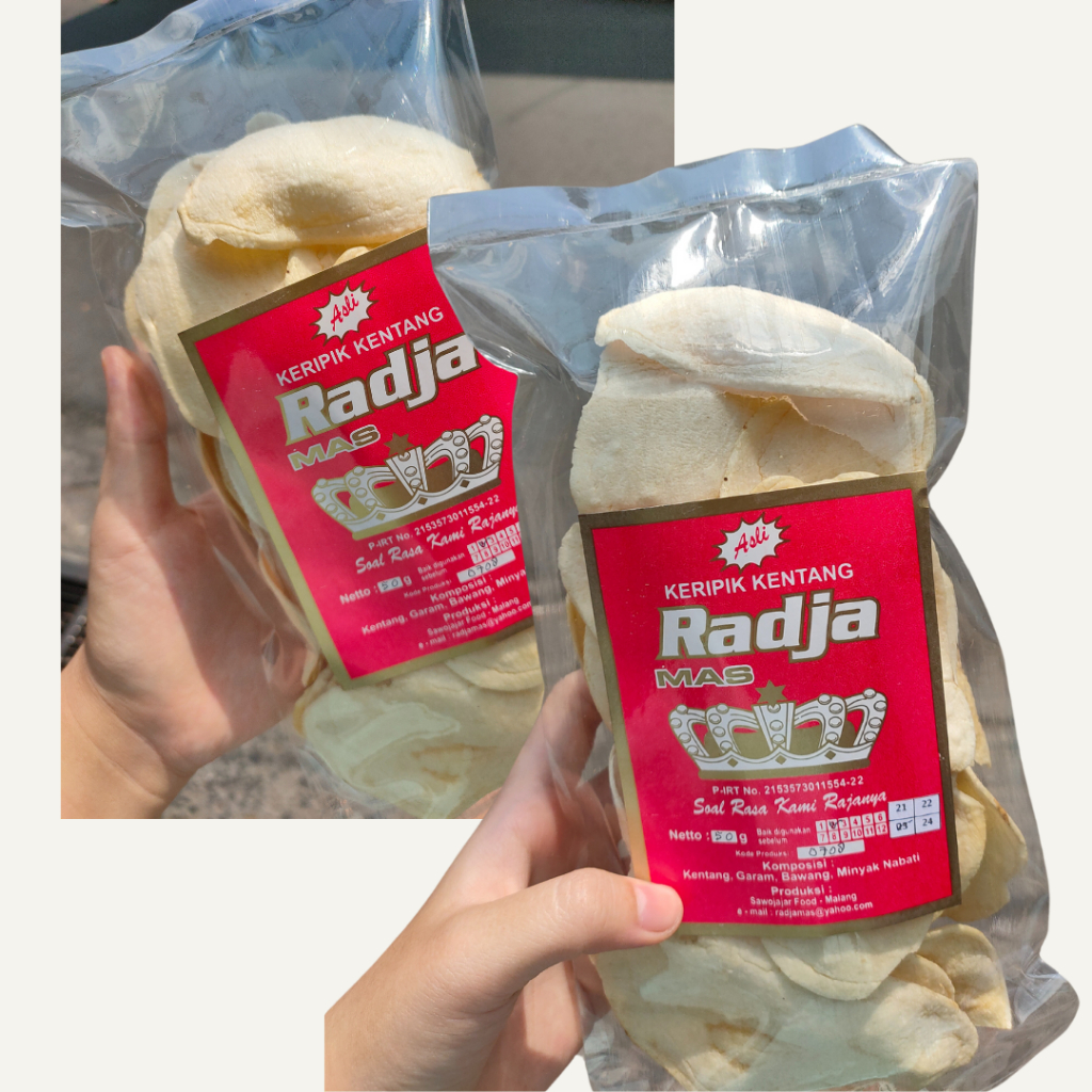 

KERIPIK KENTANG ASLI cap RADJA - Oleh-oleh khas Malang - Kentang Goreng