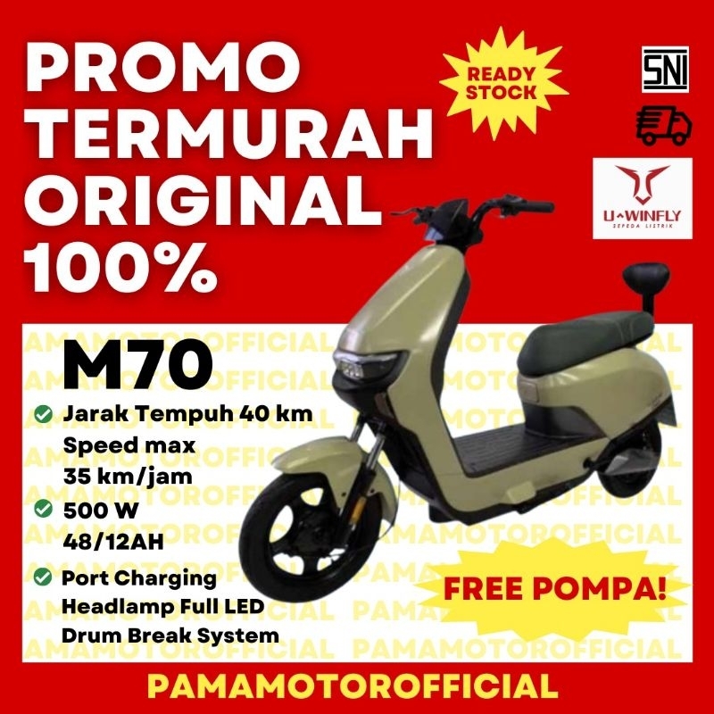 Sepeda Listrik Uwinfly M70 New Series