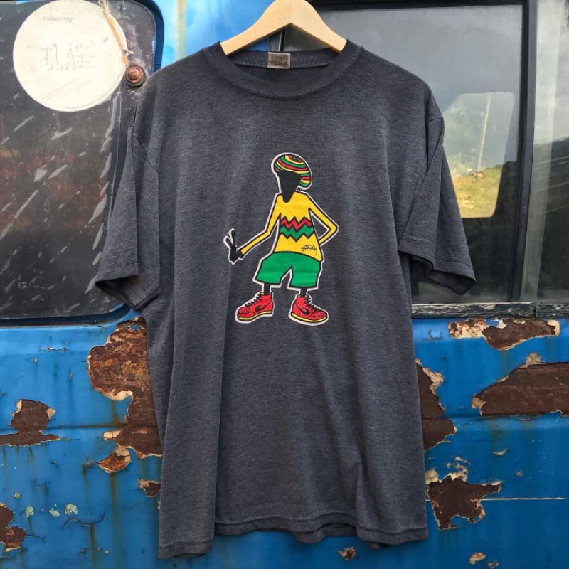 kaos stussy vintage rasta