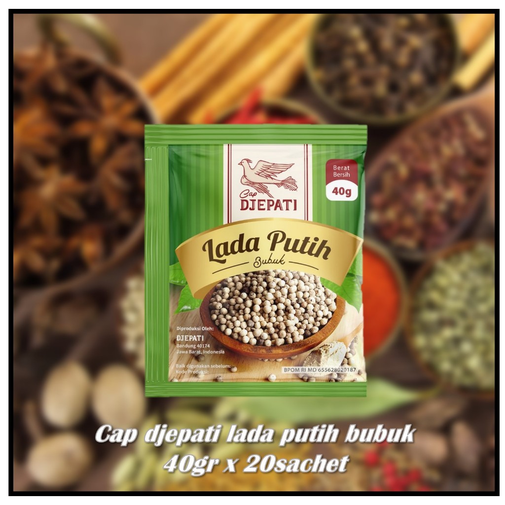

Cap djepati lada putih bubuk 40gr x 20sachet