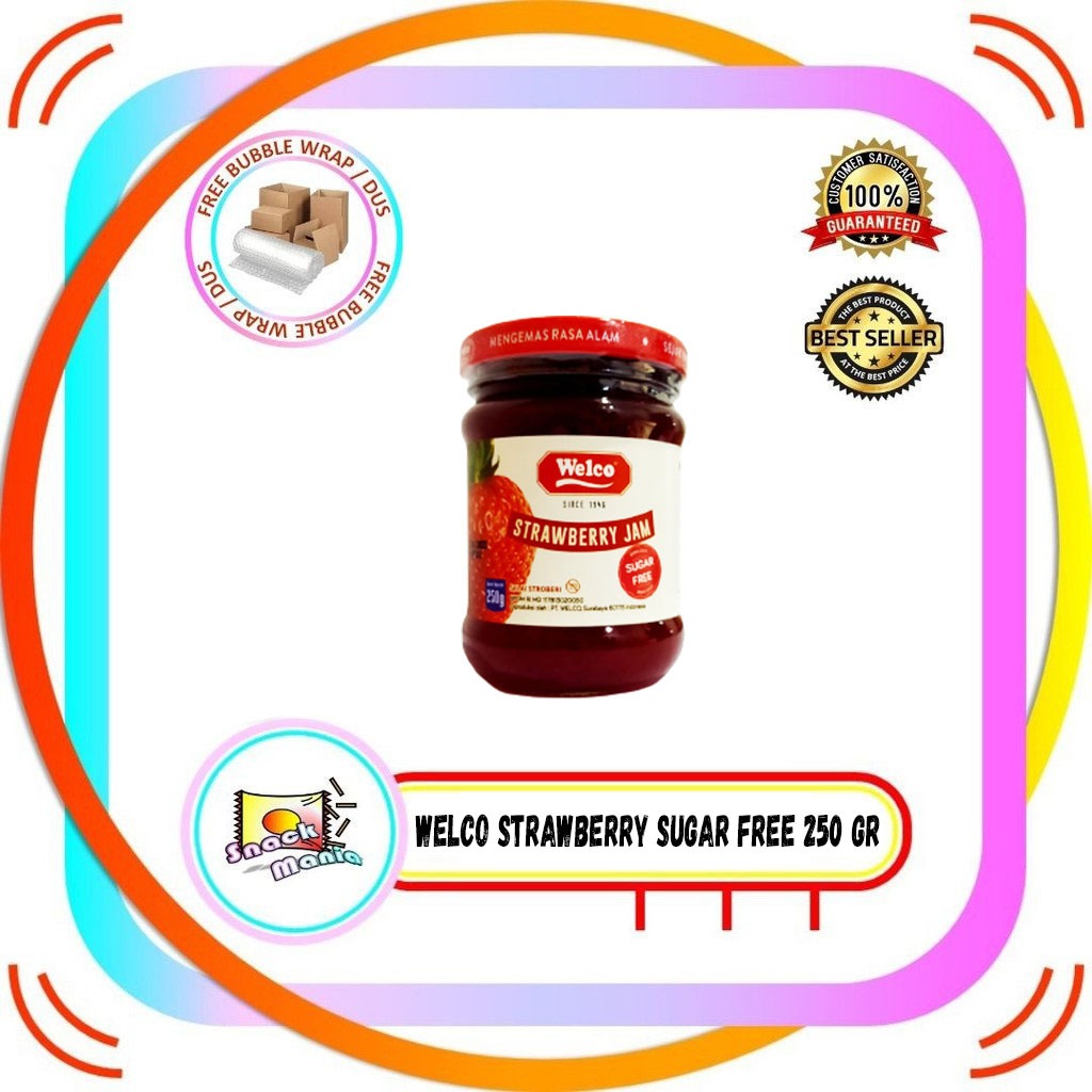 

Welco Selai Strawberry Sugar Free Jam ~ 250 gr Stroberi